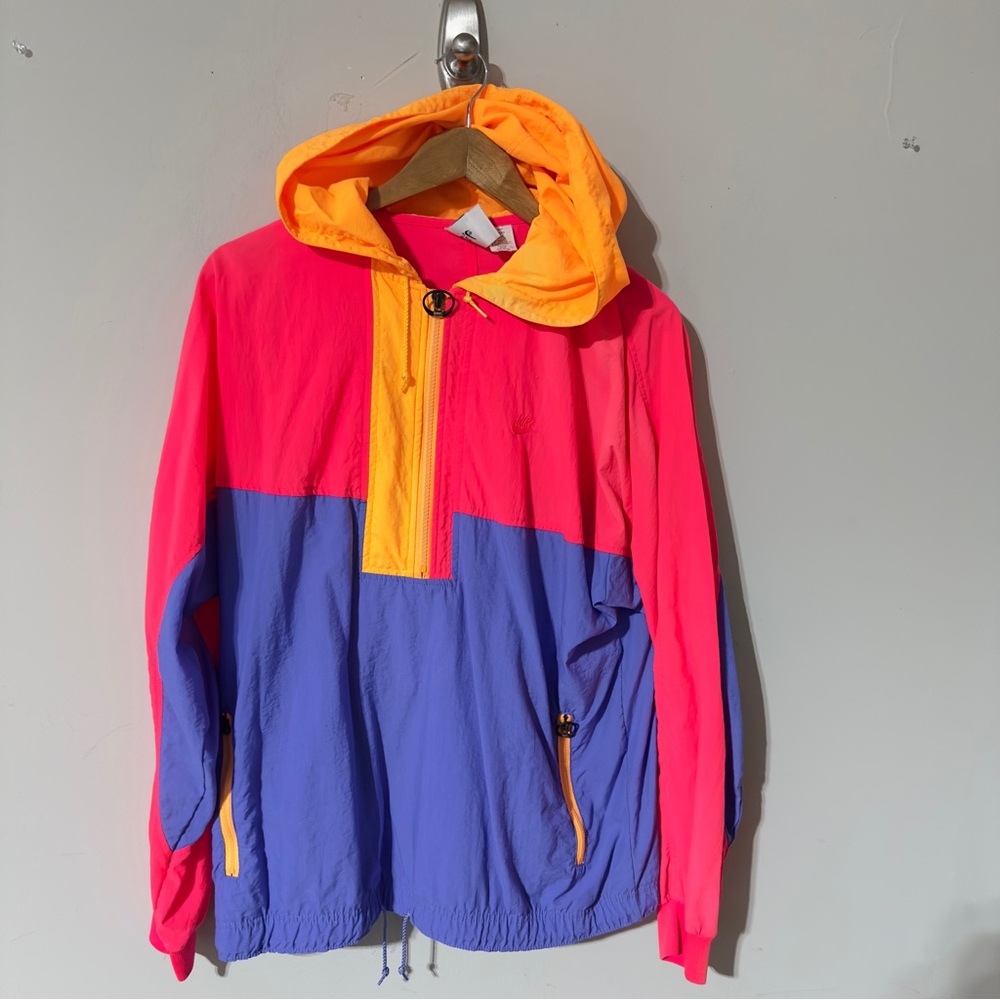 Nike Colorblock Windbreaker Jacket in Pink, Purple & Yellow